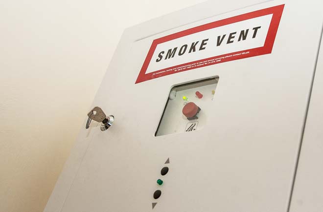 Smoking vent control panel